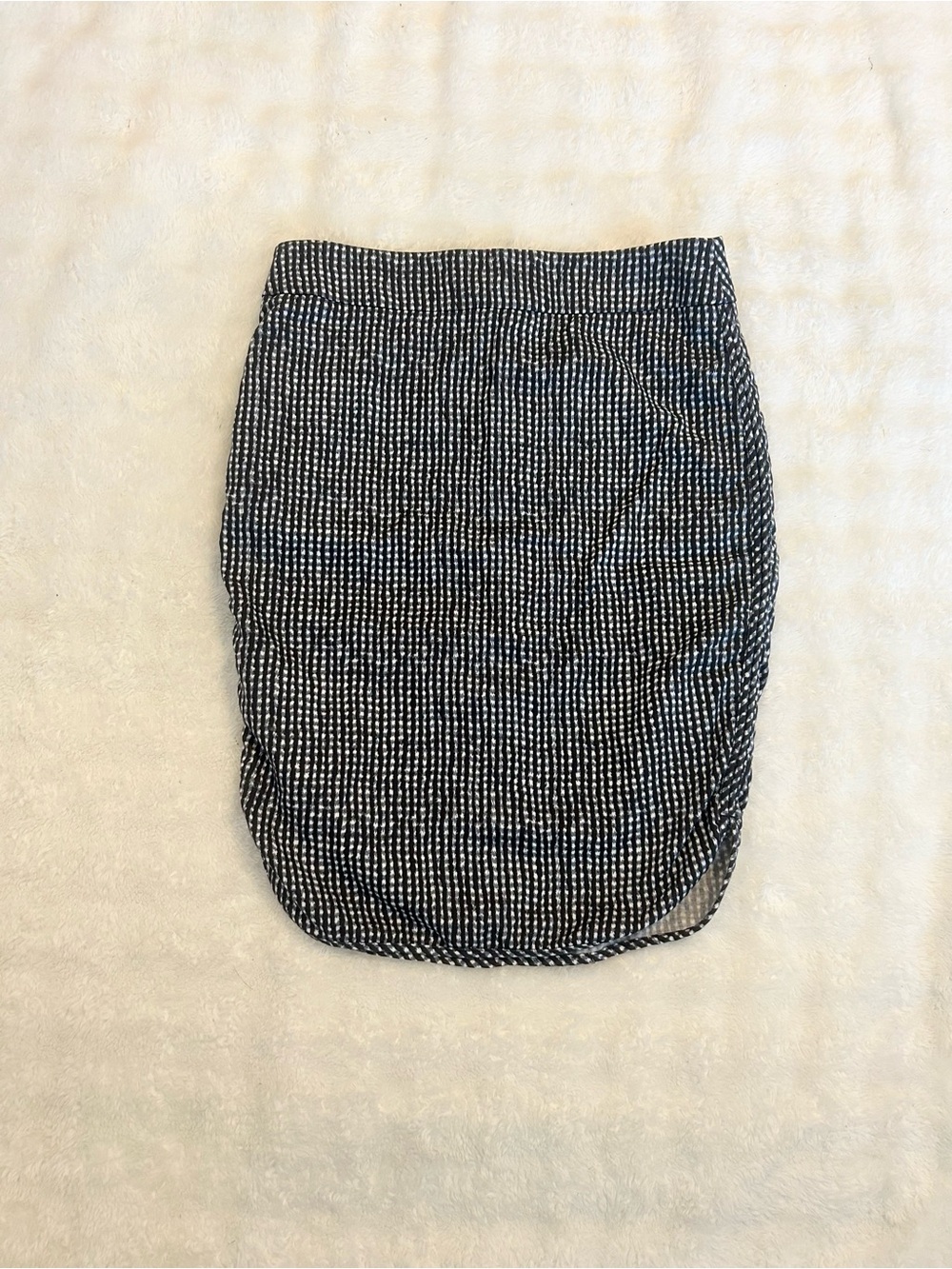 LOFT Black White Printed Tulip Pencil Skirt Size 2